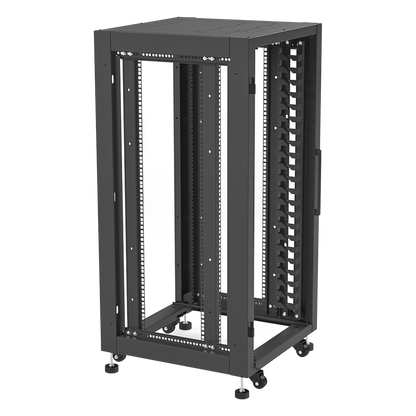 Gabinete Profesional para Telecomunicaciones de 19in, Instalación a Piso, 24UR, 600 mm Profundidad, Se envía el Gabinete Armado.