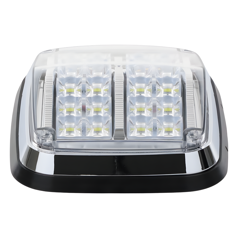 Luz de advertencia de 8 X 6", Color Rojo / Claro, SAE, IP67, Ideal para Ambulancias