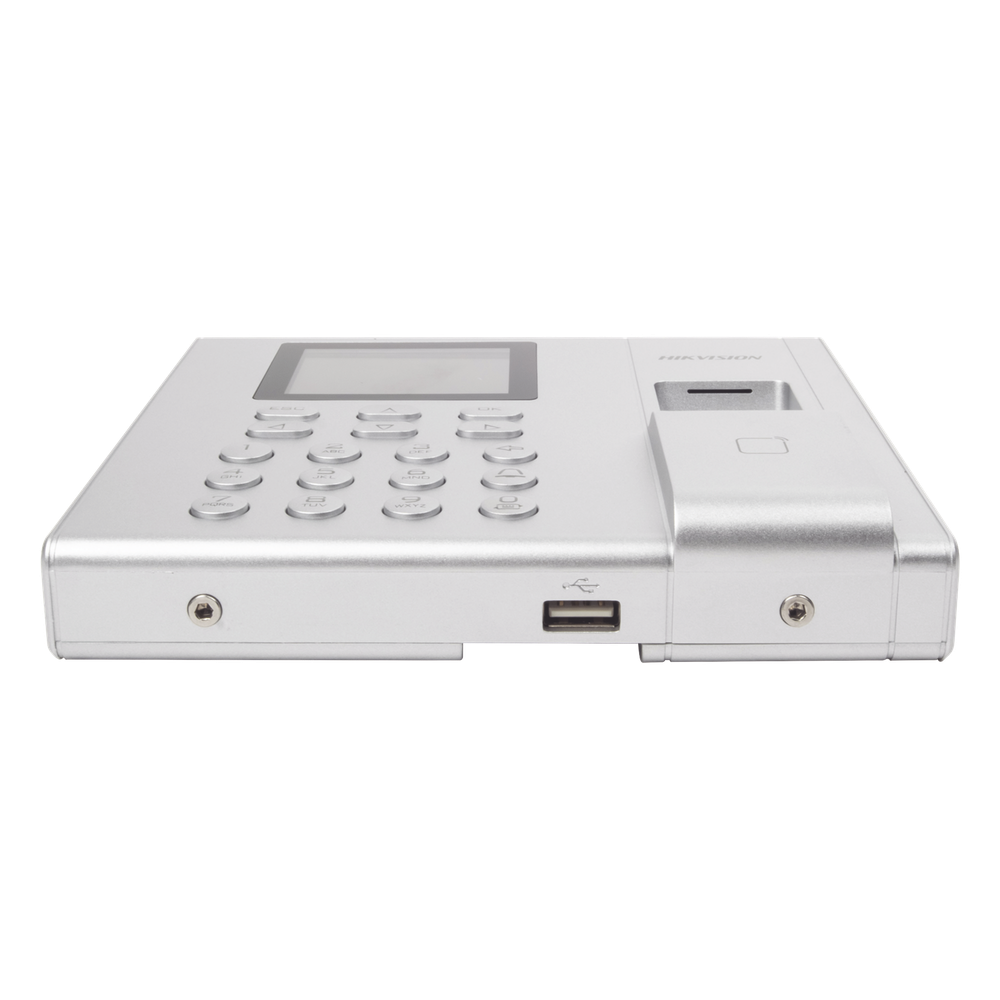 Terminal de Control de Acceso y Asistencia / Huella y Tarjetas EM / 1,000 Usuarios / Hik-Connect P2P / Pantalla LCD 2.4" / iVMS-4200