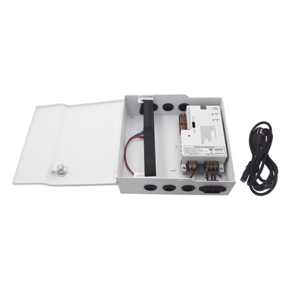 Fuente de Poder / 1 Salida 11-15 Vcc / 5 A / Temporizador Integrado / Con Capacidad de Batería de Respaldo / Requiere Batería / Aplicaciones en