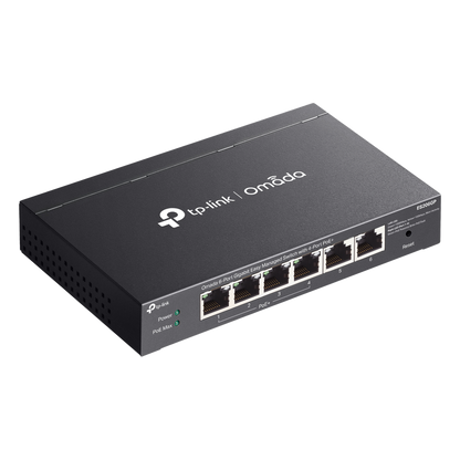 Switch Omada 6 Puertos Gigabit / 4 Puertos PoE+ 65W / Gestión Cloud SDN / Sin Ventiladores / QoS / VLAN / IGMP Snooping / 250 m PoE