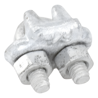 Nudo/ Perro/ Abrazadera Acero Forjado para Cable de 1/8", Galv. por Inmersión en Caliente