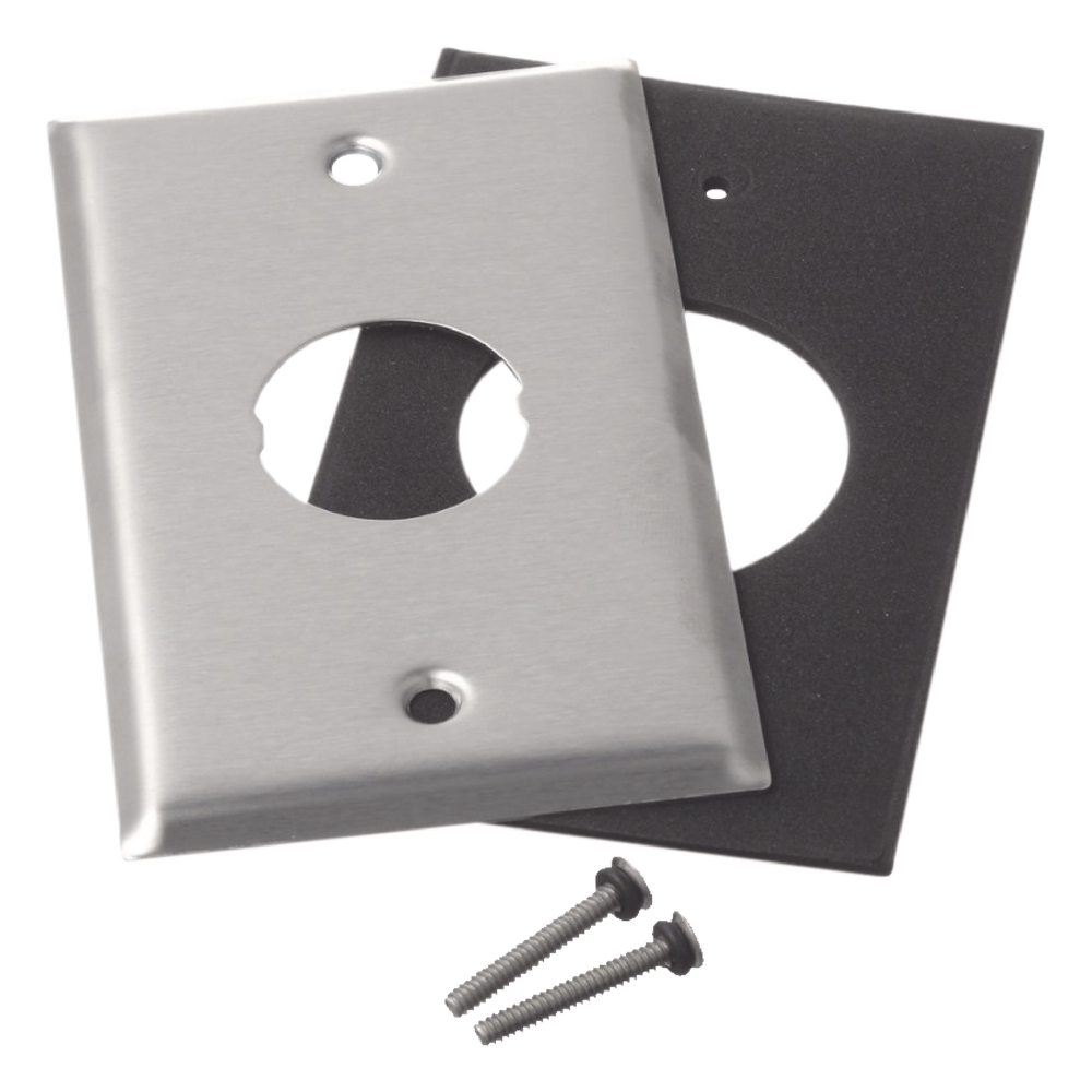 Placa de Pared IndustrialNet?, Para 1 Conector Industrial, de Acero Inoxidable