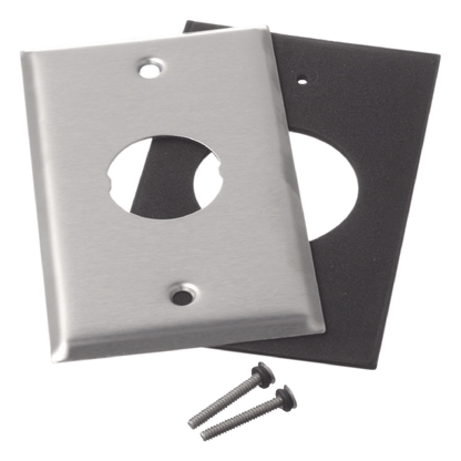 Placa de Pared IndustrialNet?, Para 1 Conector Industrial, de Acero Inoxidable