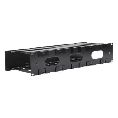 Organizador de Cable Horizontal RouteIT, Sencillo, Para Rack de 19in, 6in de profundidad, 2UR