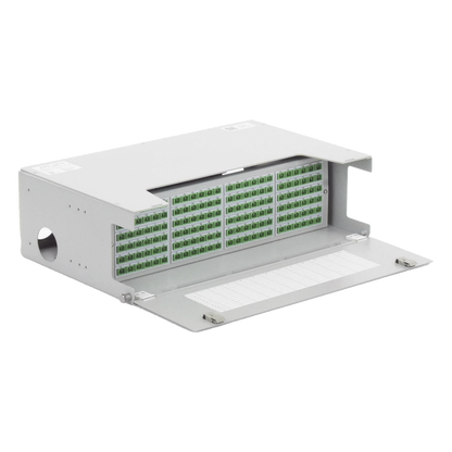 Distribuidor de Fibra Óptica para 144 Empalmes, con 144 Acopladores SC/APC y 144 Pigtails, 19, 5 UR