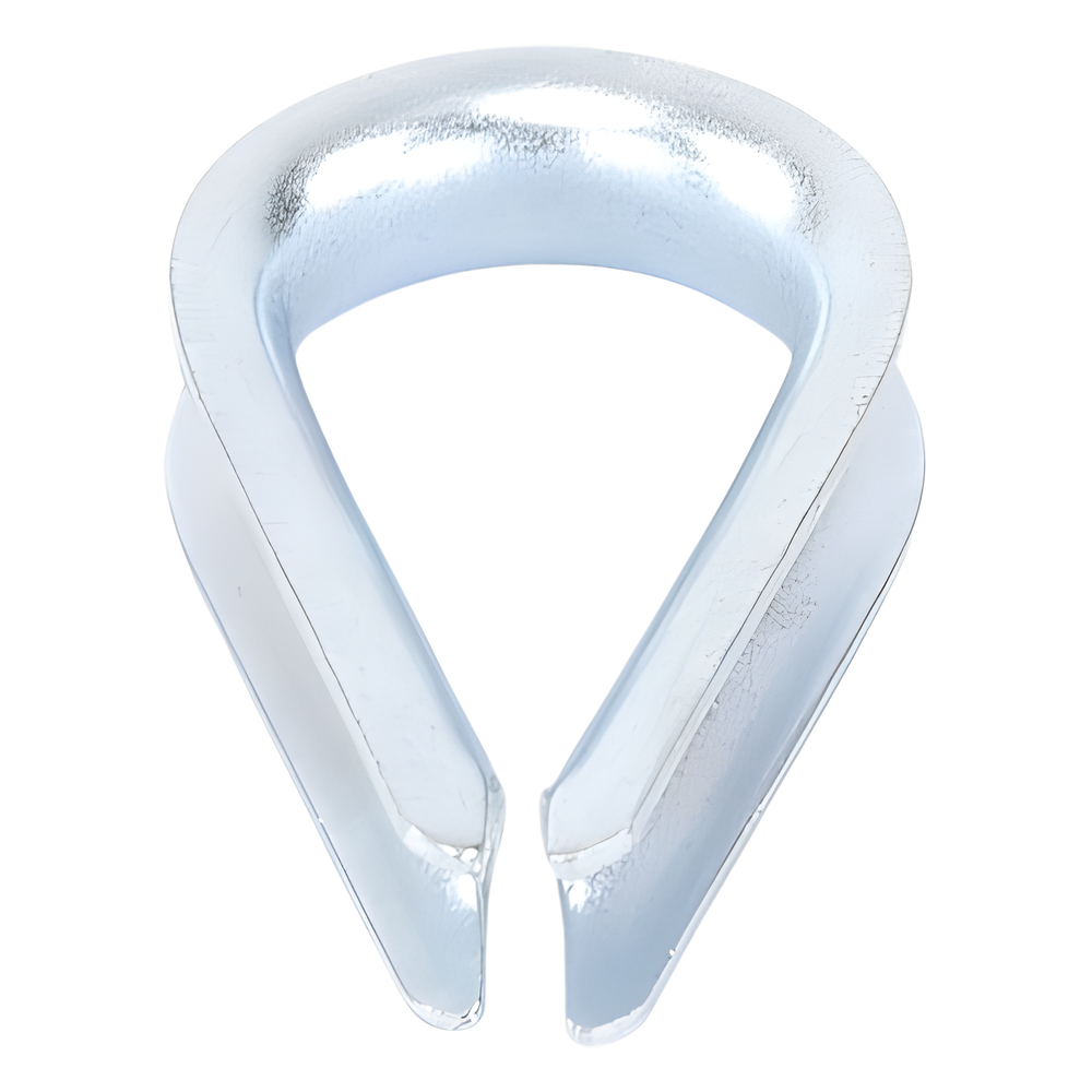 Cuello/ Guardacabo/ Rozadera para Cable de 1/4" de Acero Galv. por Inmersión