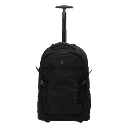 Mochila VX Sport EVO con Ruedas, Mango Telescópico y Correas al Hombro. Fabricada en Poliéster Negro repelente al Agua. Backpack on Wheels.
