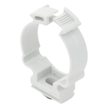 Soporte de collar (Abrazadera), PVC Auto-extinguible, cerrado para tubería de 32 mm