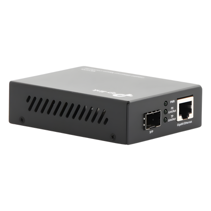 Convertidor Fibra Óptica Monomodo o Multimodo / 1 Puerto SFP 1000 Mbps / 1 Puerto RJ45 10/100/1000 Mbps / Plug and Play