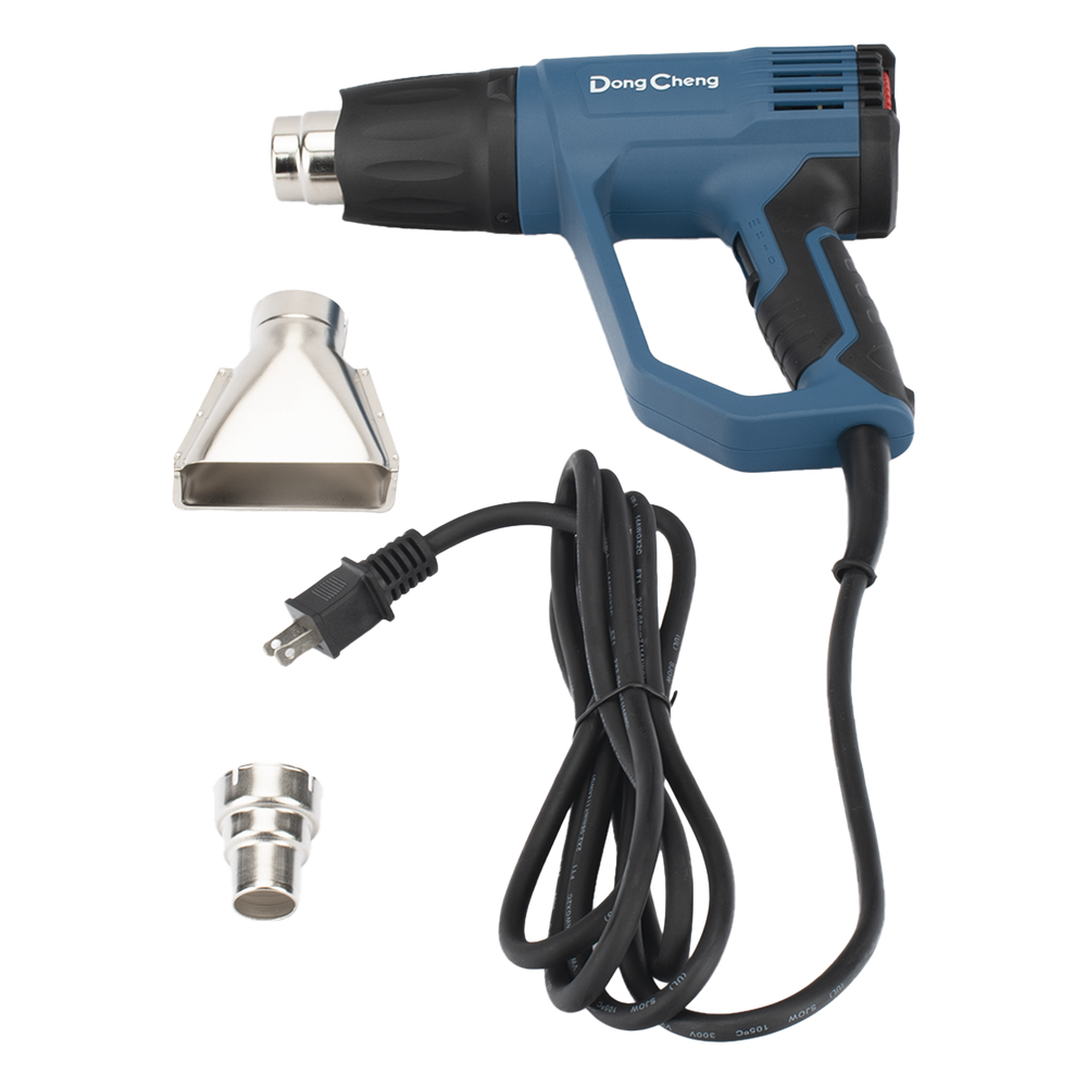 Pistola de Calor de 1600W, con 3 niveles de Temperatura variable, Incluye 2 Boquillas