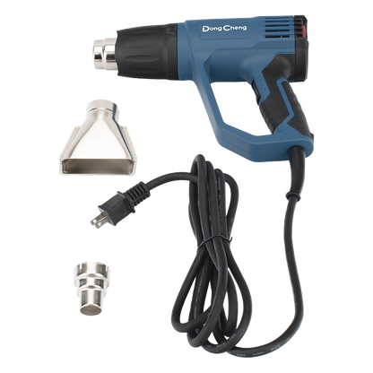Pistola de Calor de 1600W, con 3 niveles de Temperatura variable, Incluye 2 Boquillas