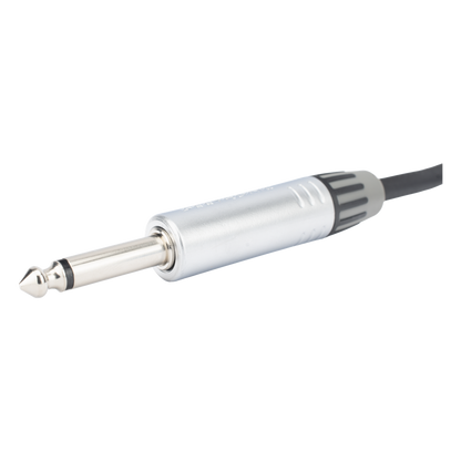 Cable de Audio | Plug 1/4 in a Plug 1/4 in Mono | Carcasa Cromada | Conectores Seetronic | Ideal para Instrumentos | Longitud 3m