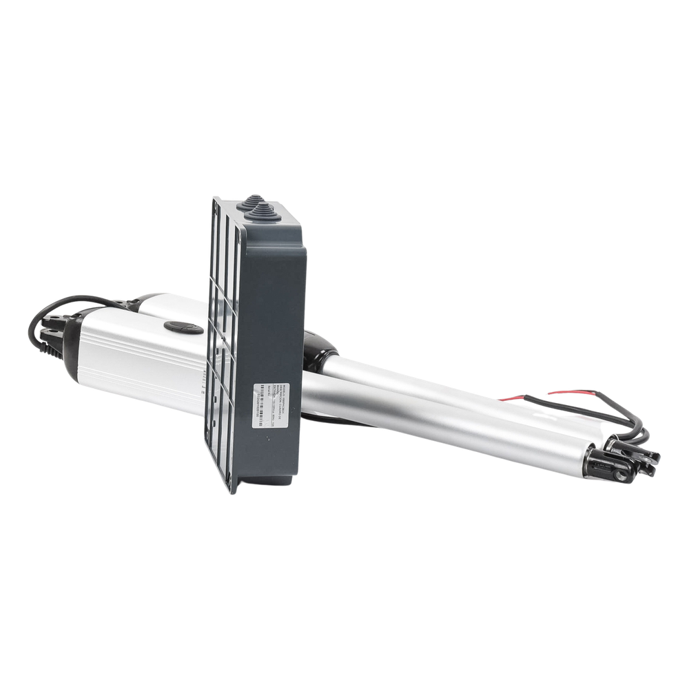 Kit de brazos para automatizar portones vehiculares abatibles de 2 hojas/ 3 Mts / 300 Kg / Uso solo residencial / Compatible con respaldo de energía