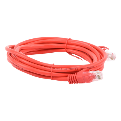 Cable de Parcheo UTP Cat5e - 3.0 Metros (9.84 Pies) - Rojo