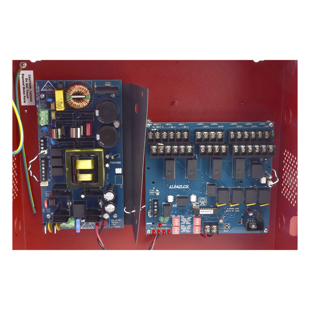 Fuente De Alimentación Remota Extensora De NACs, 12/24Vcd, 10A, 4 Circuitos (0500-02320), Listada UL, Aprobada FM