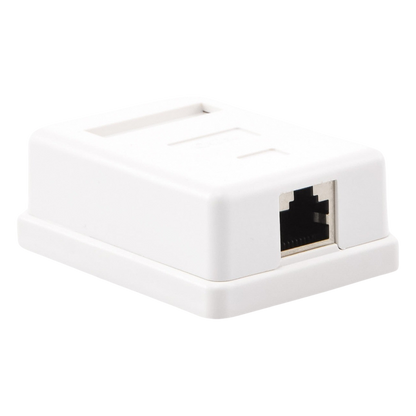Caja de Pared con 1 Puerto Keystone, Incluye Jack STP Cat5e