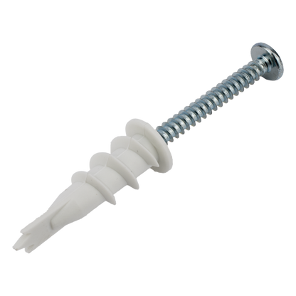Kit de 10 taquetes autoperforables y 10 tornillos 10mm x 1 1/2" (1301-05002)