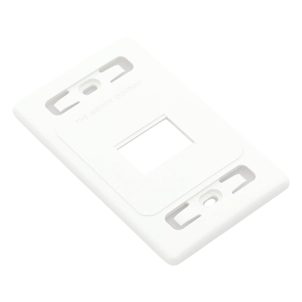 Placa de Pared Modular MAX, de 2 Salidas, Color Blanco, Versión Bulk (Sin Empaque Individual)