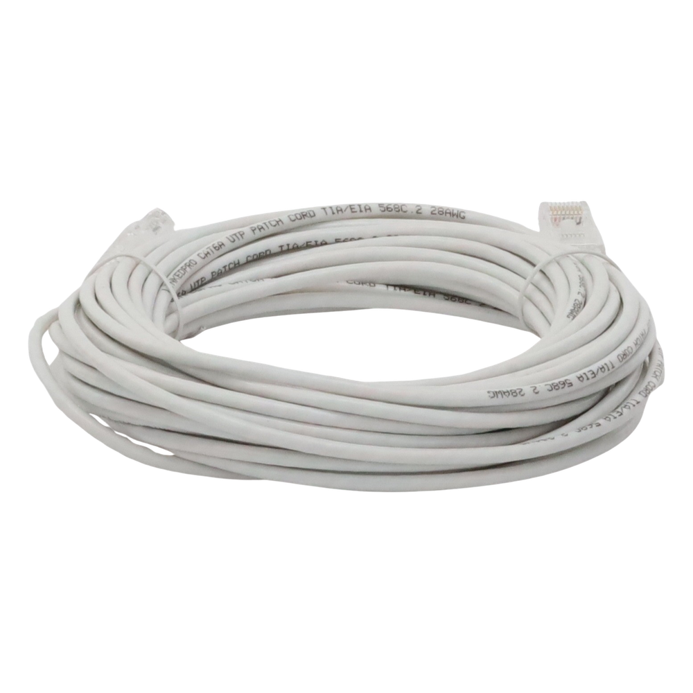 Cable de Parcheo Slim UTP Cat6A - 10 Metros (32.81 Pies) Blanco, Diámetro Reducido (28 AWG)