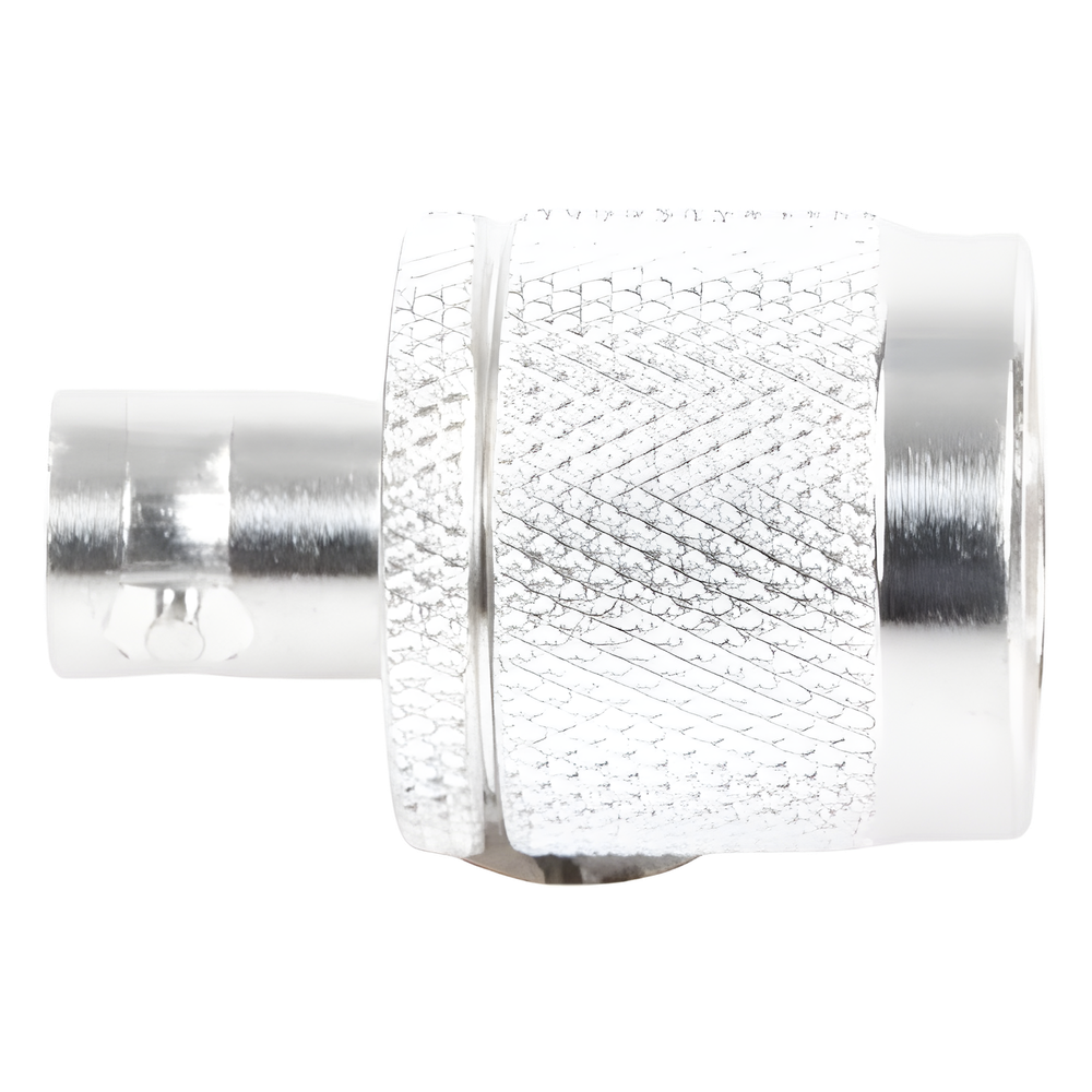 Adaptador en Línea de Conector N Macho a BNC Hembra, Plata/ Oro/ Teflón