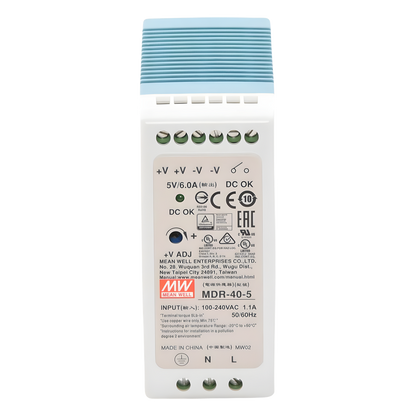 Fuente de poder Industrial Riel Din 5Vcc, 40W