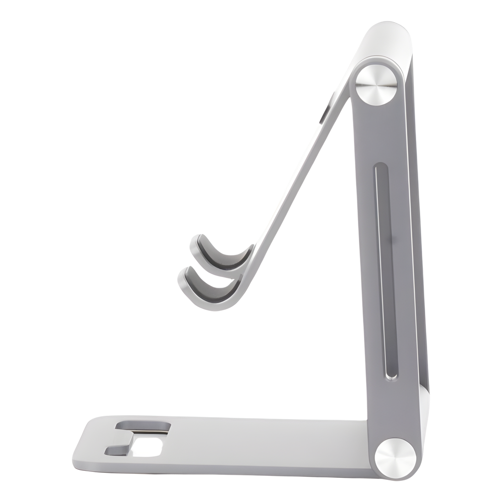 Soporte para Teléfono Celular de Aluminio | Angulo Ajustable | Amplia Compatibilidad con dispositivos de 4.7'' a 7.9'' | Antideslizante |