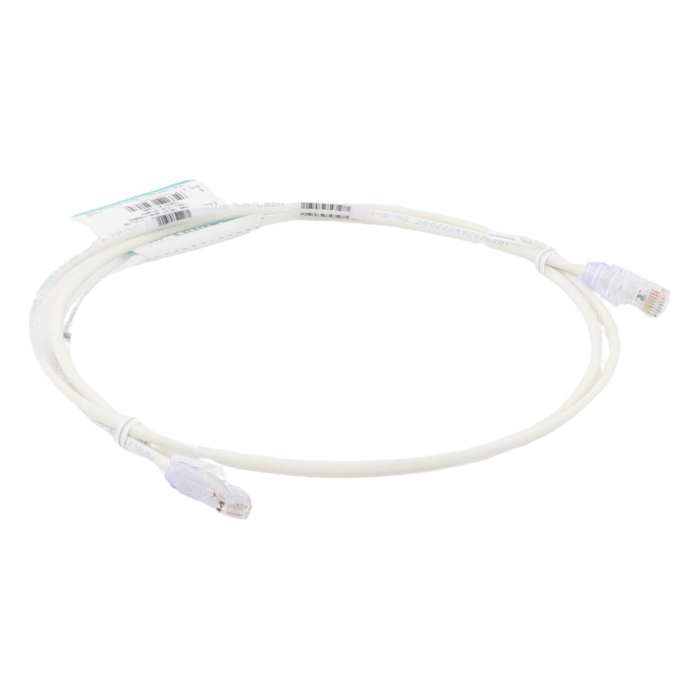 Cable de Parcheo TX6, UTP Cat6, Diámetro Reducido (28AWG), Color Blanco Mate, 1.52 Metros (5 Pies)