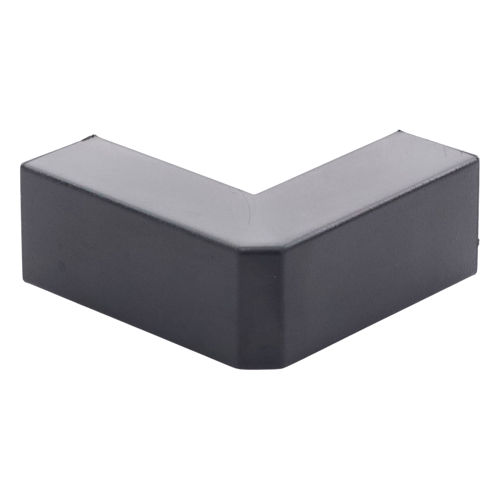 Esquinero Exterior Color Negro de PVC Auto Axtinguible, Para Canaleta TMK-1720-N-CC (5210-02003)