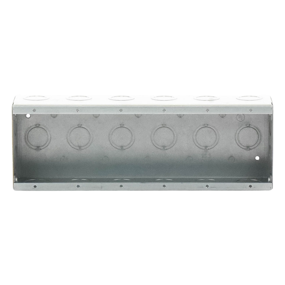 Caja de 6 Gang/Profundidad 2 1/2"/28 Entradas 1/2"-3/4".