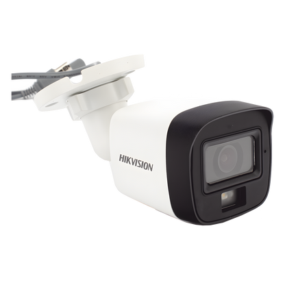 [Dual Light] Kit TurboHD 3K (5 Megapixel) / DVR 4 Canales / 4 Cámaras Bala para Exterior y Metal / Micrófono Integrado / Accesorios de Interconexión