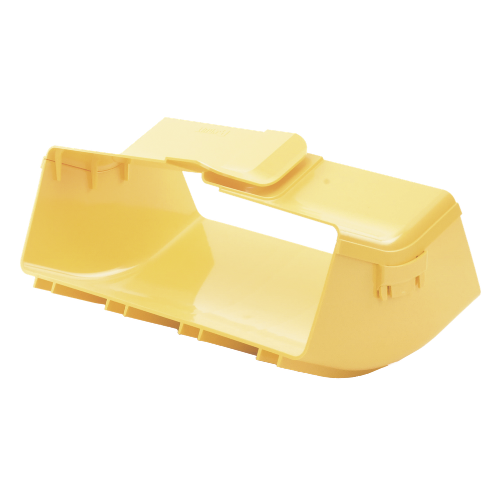 Bajada Vertical Interior de 45º con Tapa, Para uso con Canaletas 12X4 FiberRunner™, Color Amarillo