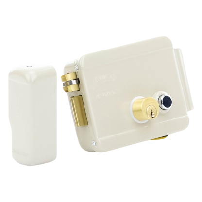 Cerradura Eléctrica / Incluye Llave /Con Botón integrado / Izquierda / Exterior