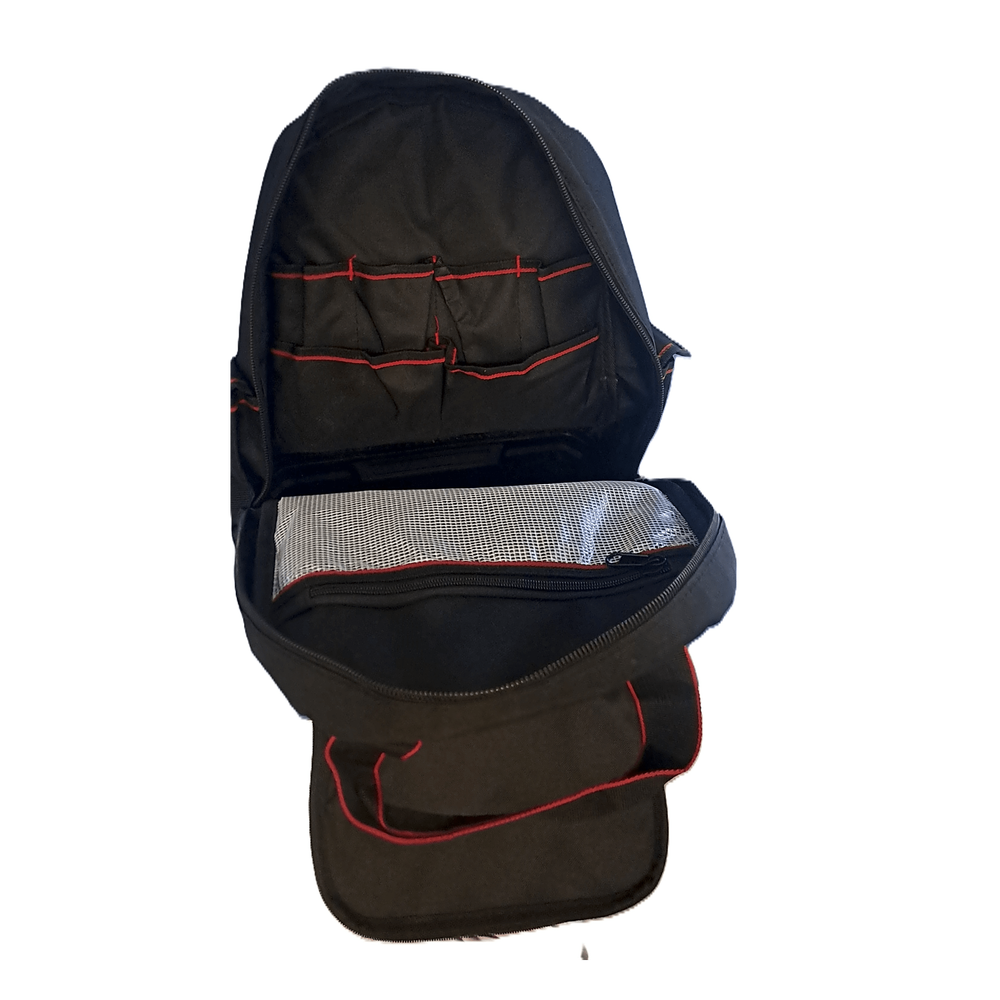 Mochila para Herramienta de 41x17.5x33 cm con 15 bolsillos.