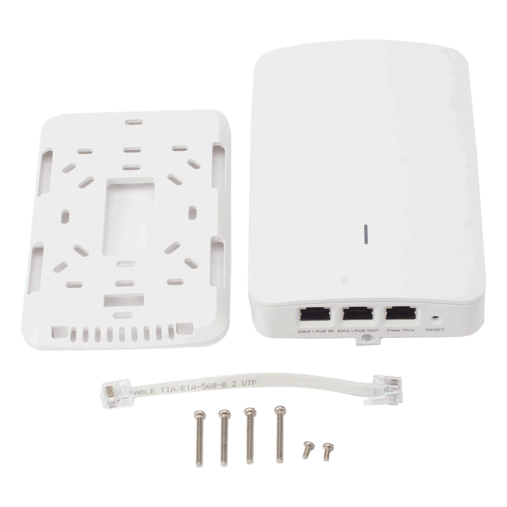 Punto de Acceso Empresarial Wi-Fi 6 / Con diseño para Pared / 3 Puertos Gigabit (1 con Salida PoE) / Doble banda en ( 2.4 y 5 GHz) / Hasta 2.5 Gbps