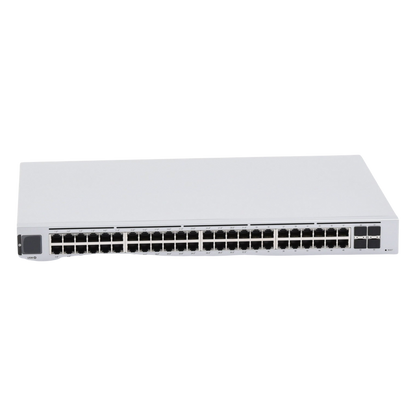 UniFi Switch USW-48-POE, Capa 2 de 48 puertos (32 puertos PoE 802.3af/at + 16 puertos Gigabit) + 4 puertos 1G SFP, 195W, pantalla informativa