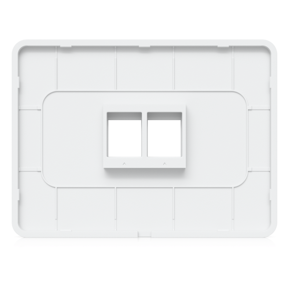 Placa de Pared Horizontal Universal para Keystone de 2 Puertos con Cubierta Pintable, Acabado Personalizable, Paquete con 4 Piezas