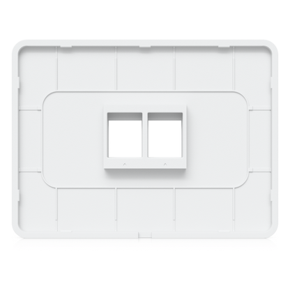 Placa de Pared Horizontal Universal para Keystone de 2 Puertos con Cubierta Pintable, Acabado Personalizable, Paquete con 4 Piezas