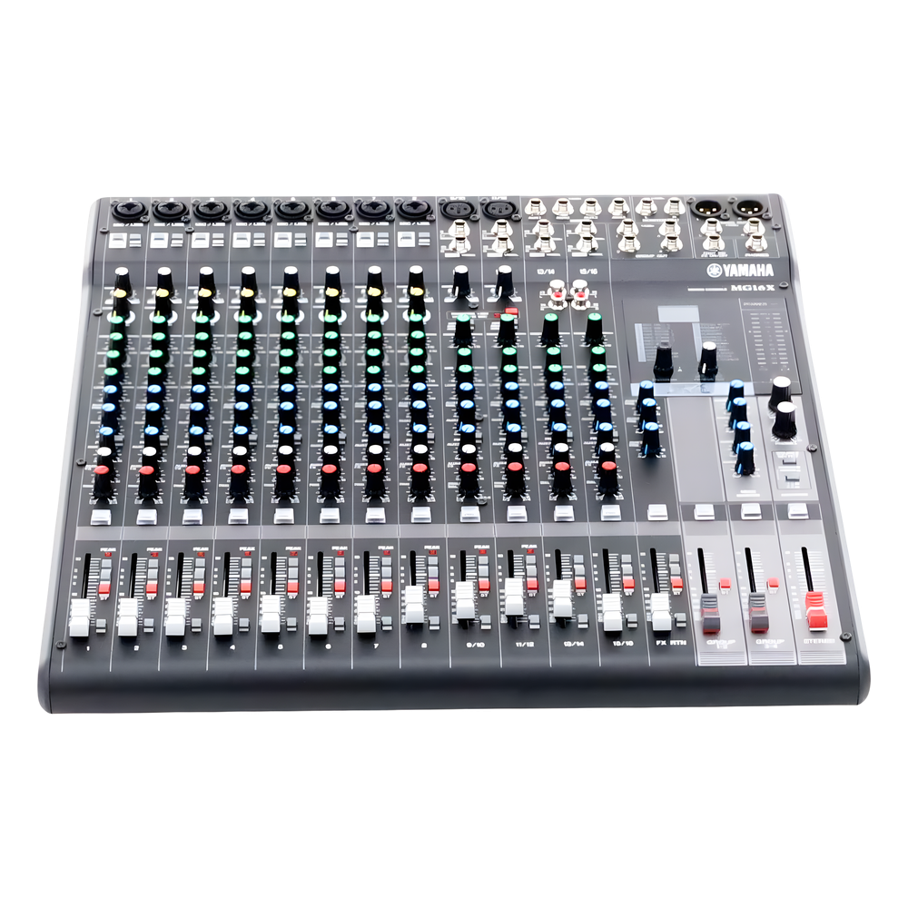 Mezcladora de Audio | 16 Canales | 10 Entradas de Micrófono | Entradas de Línea | Efectos | (MG16X)