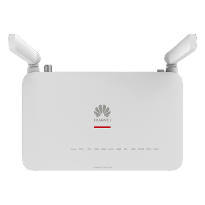 ONT GPON OptiXstar WiFi6 con 4 puertos GE + 1 POTS + 1 CATV, conector SC/APC