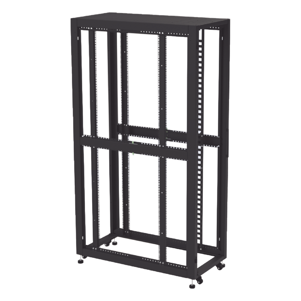 Gabinete Profesional para Telecomunicaciones de 45UR, 1200 mm Profundidad, Incluye 2 Organizadores Verticales de 45 Unidades de Rack, Se envía el
