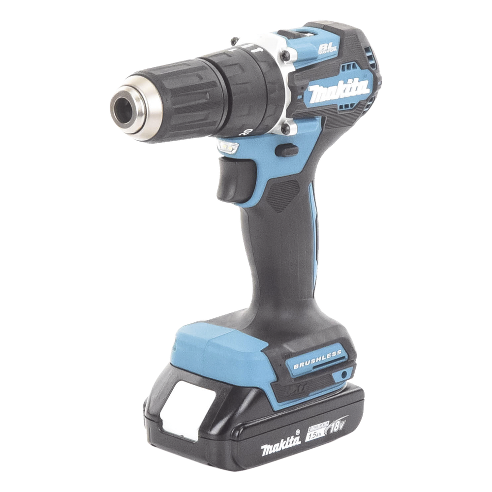Rotomartillo/Taladro Inalámbrico SIN CARBONES, Broquero de 1/2", 1,700 RPM, 18V, Torque: 42 N.m C/2 Bat. (1.5Ah) y Cargador.