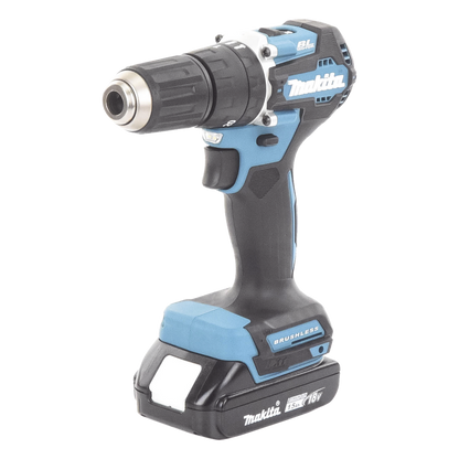 Rotomartillo/Taladro Inalámbrico SIN CARBONES, Broquero de 1/2", 1,700 RPM, 18V, Torque: 42 N.m C/2 Bat. (1.5Ah) y Cargador.