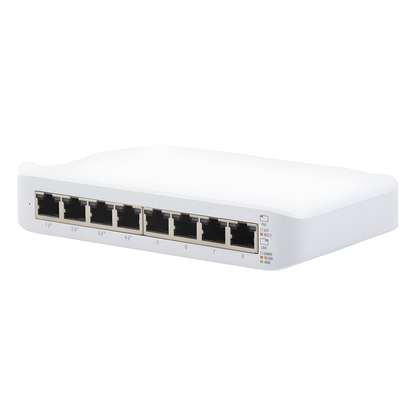 Switch UniFi Lite Administrable PoE de 8 Puertos 10/100/1000 Mbps (4 puertos 802.3af/at), 52 W