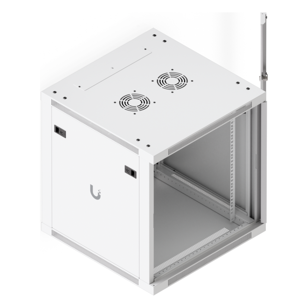 UACC Rack Cabinet 12U (598 x 600 mm) - Gabinete Cerrado para Montaje en Pared con Puerta Frontal de Vidrio Templado, Totalmente Ensamblado con
