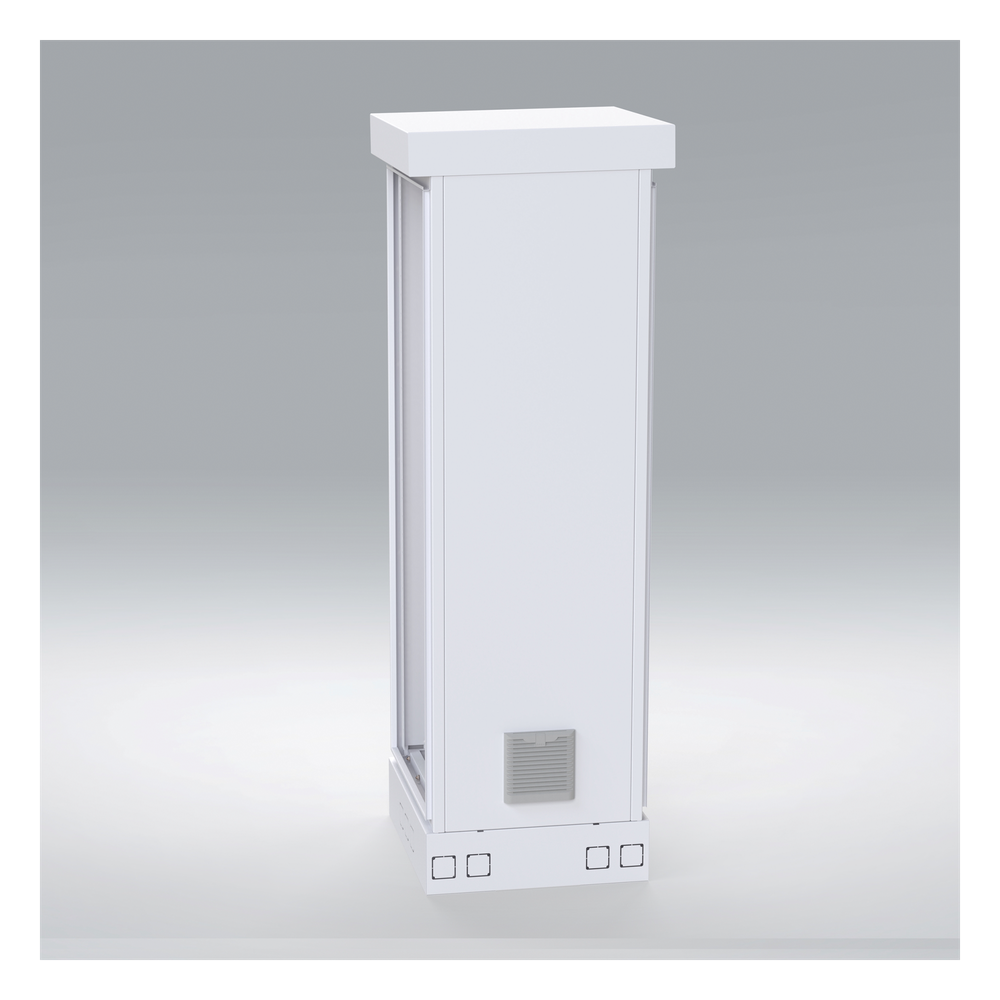 Gabinete para Piso, Capacidad, 31 Unidades de Rack, Doble puerta y Postes frontales e intermedios ajustables, Color Blanco, Se envía el Gabinete