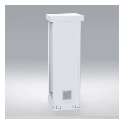 Gabinete para Piso, Capacidad, 31 Unidades de Rack, Doble puerta y Postes frontales e intermedios ajustables, Color Blanco, Se envía el Gabinete