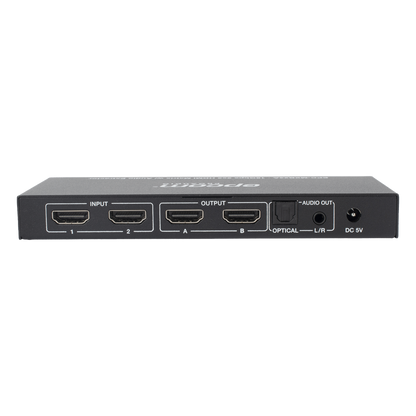 Matricial HDMI | 2x2 | 4K2K@60Hz | HDR | YCbCr 4:4:4 | EDID Auto | Extractor de Audio | Salida de audio análoga y digitalizados | HDCP 2.2 | 18 Gbps