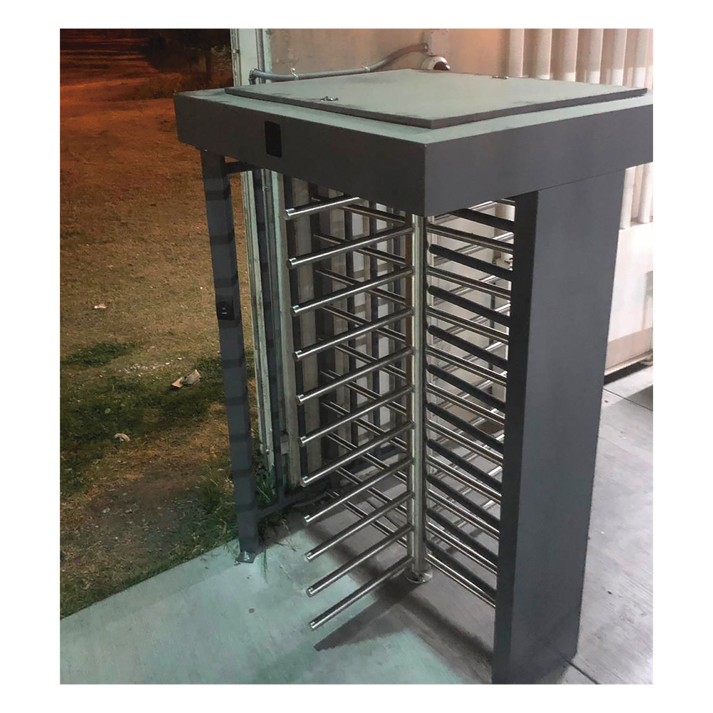 Torniquete Sencillo / Cuerpo Completo / Interior/Exterior / 100% Acero con Pintura Gris / EJE CENTRAL de Acero Inoxidable /Acabado de Lujo / Alto
