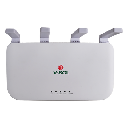 ONU DualMode EPON/GPON / Wi-Fi 6 / 1 Puerto FXS / 4 Puertos Gigabit / 1 Puerto USB / 1 Puerto SC/UPC
